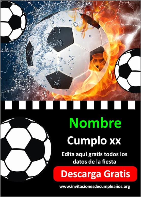 Fútbol de Cumpleaños de impresión gratuita